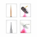 15-Piece Synthetic Brush Set for Acrylic, Gel, and Watercolor Nail Painting
