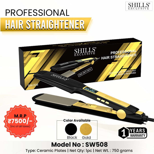 SHILLS EXCLUSIVE  PROFESSIONAL CERAMIC HAIR STRAIGHTENER (SW-508)