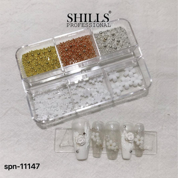 3D FLOWER & BEADS SPN-11147