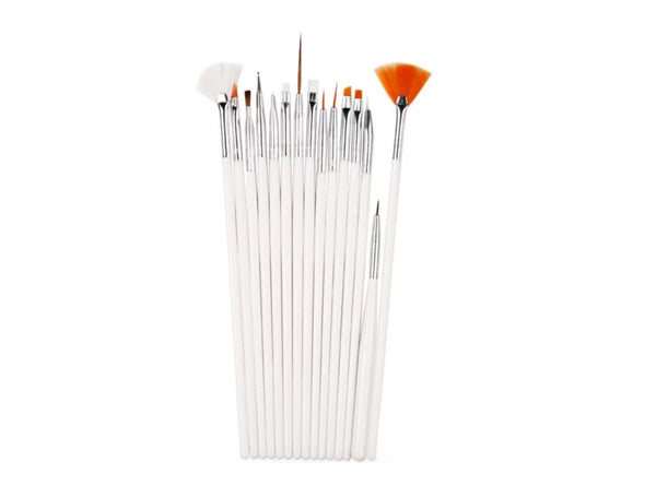 Shills Professional Design Painting Tool White Nail Brush Set for Nail Art
