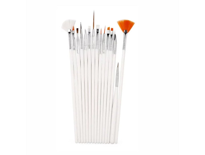 Shills Professional Design Painting Tool White Nail Brush Set for Nail Art
