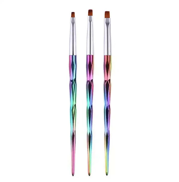 Shills Professional Nail Art Rainbow Color Gel Brush Set
