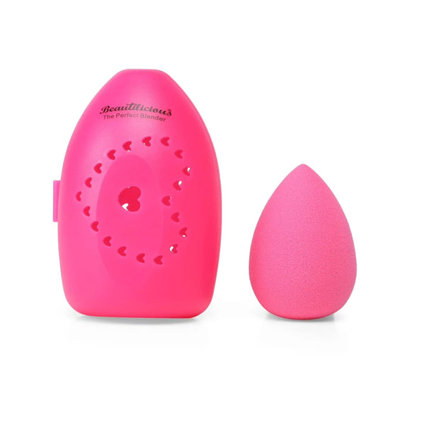 BEAUTILICIOUS Flawless Blender With Travel Case - Teardrop (Pink)