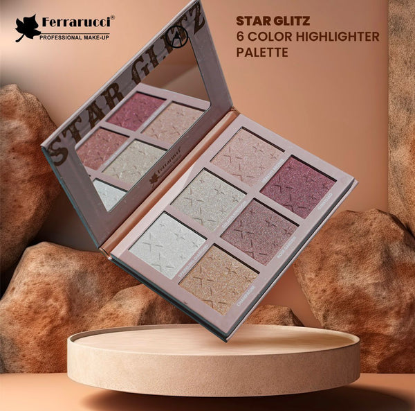 Ferrarucci Star Glitz 6 Color Highlighter Palette