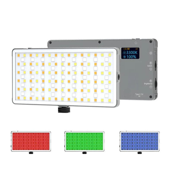DIGITEK® (LED-D135 ML) 12W Metal Body RGB LED Light with OLED Display, Adjustable Brightness & 360° Color Control, USB-C Charging, 21 Preset Effects, Multi-Scene Lighting for Photo & Video Shoots  31 reviews