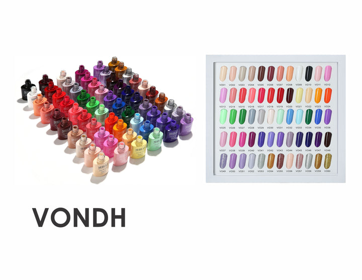 SHILLS PROFESSIONAL Trutti Frutti Gel Polish Kit Vondh – 65 Colors with Matte & Glossy Finish