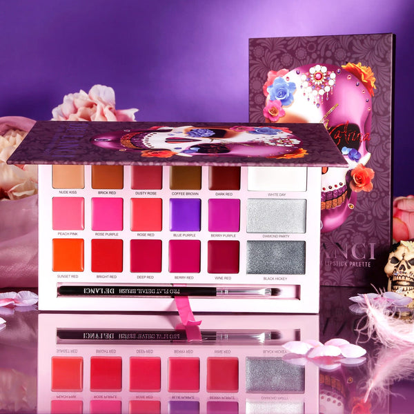 DE LANCI 18 Colors La Catrina Lipstick Palette