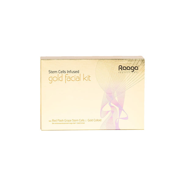 RAAGA Stem Cell Gold Facial Kit with Gold Colloids & Red Flash Grape Stem Cell | 61 g