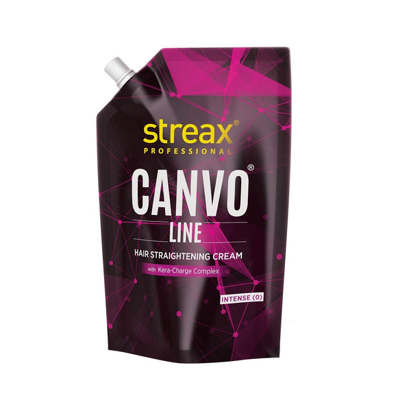 Streax Professional Canvoline Hair Straightening Cream Intense With Kera-Charge (500g)
